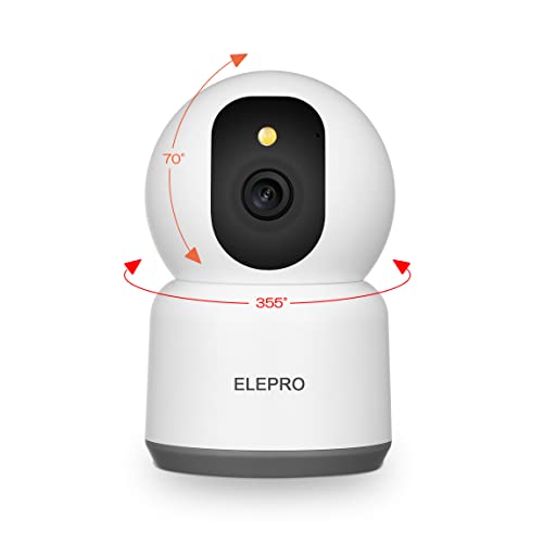 ELEPRO 2.5K HD WiFi Pet Camera - High-Quality Home Security and Monitoring