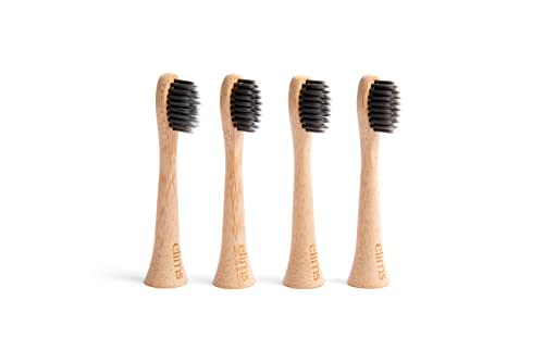 ELIMS Bamboo Replacement Toothbrush Heads - Charcoal Infused Bristles