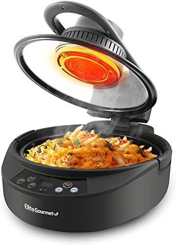 Elite Gourmet Digital Air Fryer: Healthy Cooking with Temp/Timer Settings