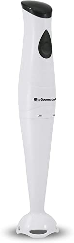 Elite Gourmet EHB-2425X Hand Blender, 150 Watts, White