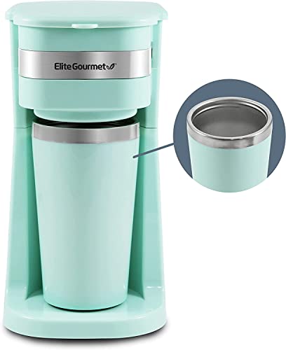 Elite Gourmet EHC113M Coffee Maker with Stainless Steel Travel Mug
