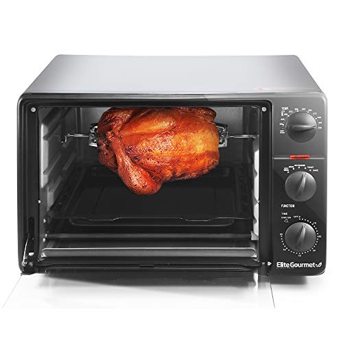 Elite Gourmet ERO-2008NFFP Countertop XL Toaster Oven Rotisserie