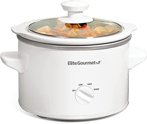 Elite Gourmet MST-900RXT# Electric Ceramic XL Jumbo Slow Cooker, Adjustable  Temp, Entrees, Sauces, Stews & Dips, Dishwasher Safe Glass Lid & Crock,  8.5Qt, MetallicRed