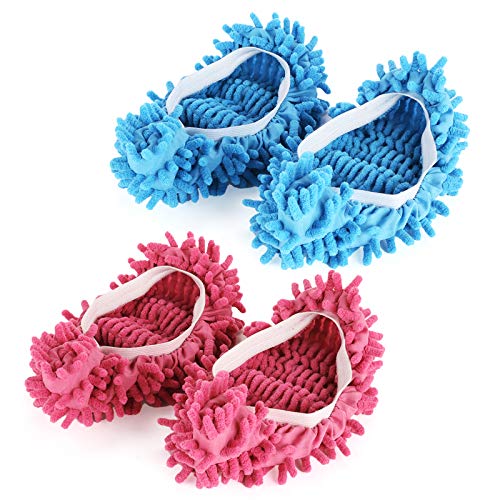 5pairs Multi Function Duster Mop Slippers Shoes Cover Chenille Fiber  Washable Foot Socks Floor Cleaning Tools Shoe Cover For Bathroom, Office,  Kitchen