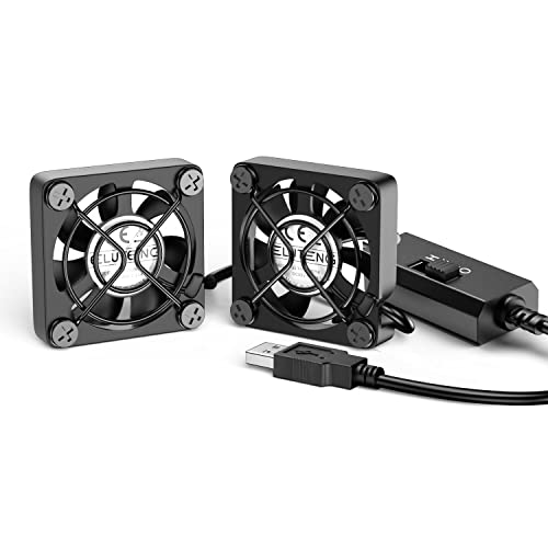 ELUTENG Dual 40mm USB Fan - Quiet PC and Media Device Cooling