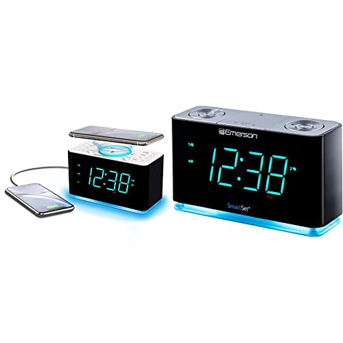 Emerson Smartset Alarm Clock Radio with Bluetooth Speaker