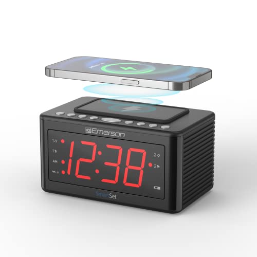 Emerson Wireless Charging Alarm Clock Radio