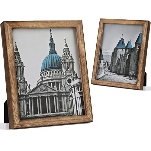  Icona Bay 8x10 Light Oak Picture Frame with Removable Mat for  5x7 Photo, Modern Style Wood Composite Frame, Table Top or Wall Mount,  Bliss Collection