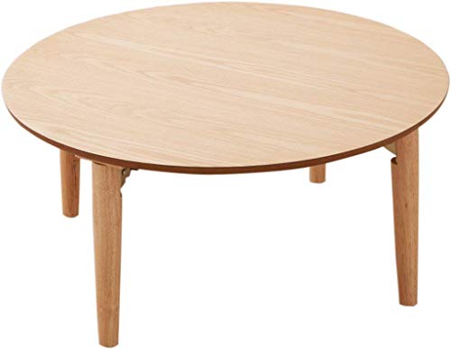 EMOOR Wood Folding Coffee Table Round