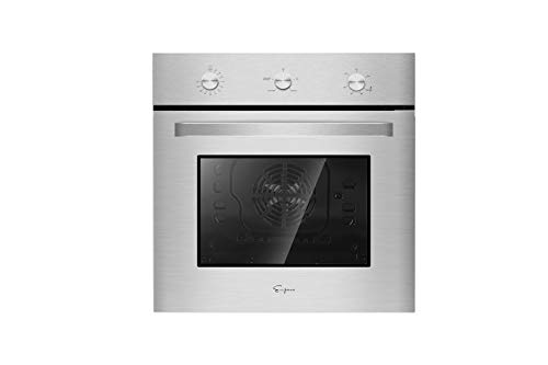 Empava 24" Single Gas Wall Oven with Bake Broil Rotisserie Functions with Mechanical Controls and Built-in Timer and Convection Fan in Stainless Steel