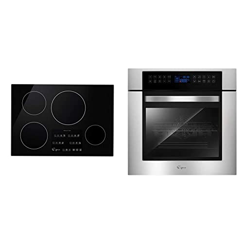 Empava 30” Electric Stove Induction Cooktop & Built-in Convection Single Wall Oven