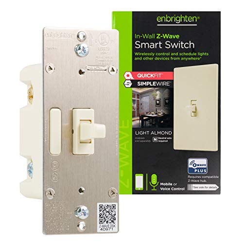 Enbrighten Almond Z-Wave Plus Smart Light Switch