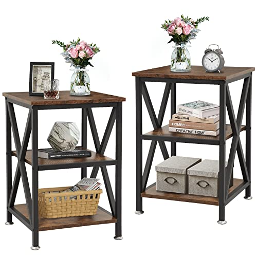 End Tables Set of 2 with Storage