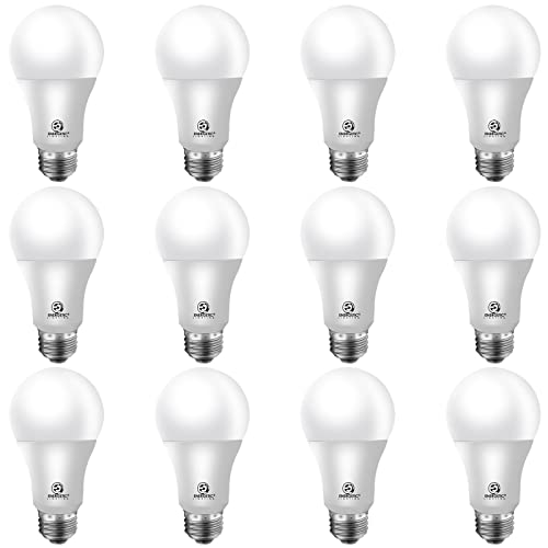 12-Pack of Energetic 75W Equivalent A19 LED Bulbs, 4000K Cool White, 1200lm
