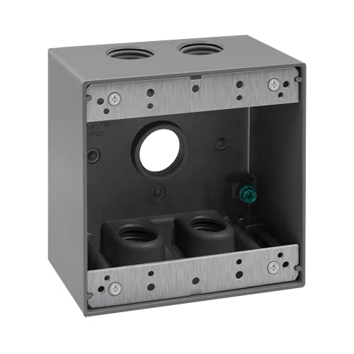 ENERLITES Outdoor 2-Gang Weatherproof Outlet Box