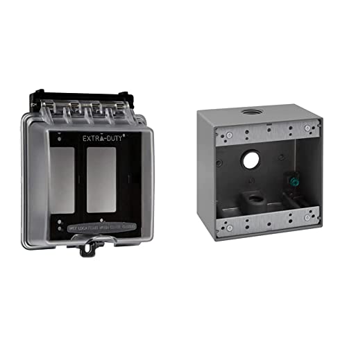 ENERLITES Weatherproof Outlet Box with Three 1/2-in Threaded Outlets