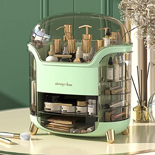 ENFLOKT Green Makeup & Jewelry Organizer Box with Lid