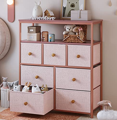 EnHomee Pink Dresser for Girls Bedroom