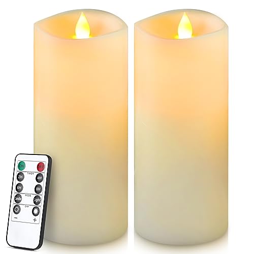 Flameless LED Candles with Remote, Set of 2