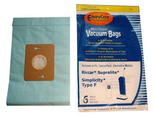 ENVIROCAIRE Type F Vacuum Cleaner Replacement Bag (6 Pack)