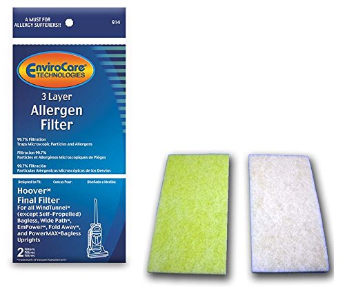 EnviroCare Premium Replacement Vacuum Cleaner Filters for Hoover Windtunnel Uprights