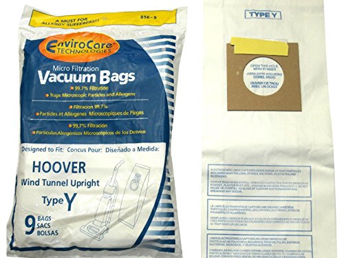 EnviroCare Hoover Windtunnel Upright Type Y Micro Filtration Dust Bags - 9 pack