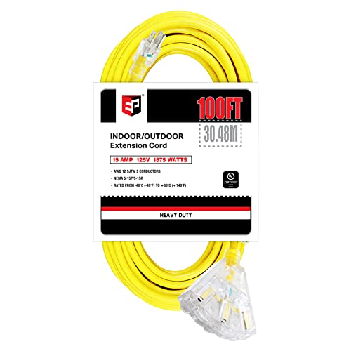 EP 100 Ft Lighted Outdoor Extension Cord