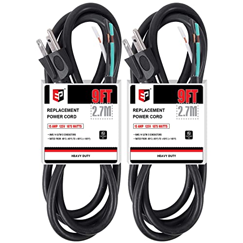 EP 2 Pack 9 ft Heavy Duty Power Cord