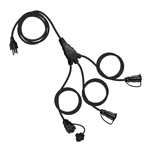 EP Outdoor Extension Cord 1 to 3 Splitter