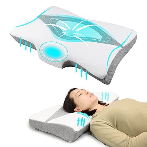 Ergonomic Memory Foam Pillow for Neck and Shoulder Pain Relief