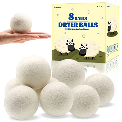  OHOCO Wool Dryer Balls 6 Pack XL, Organic Natural Wool for  Laundry, Fabric Softening - Anti Static, Baby Safe, No Lint, Odorless and  Reusable Gray : Health & Household