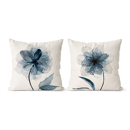 ERYOGS Blue Pillow Covers 18x18 Set of 2