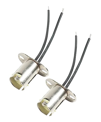 Car Bulb Socket 2 Pack, BAY15D 1157 LED Light Holder with Wiring Harness Adapter