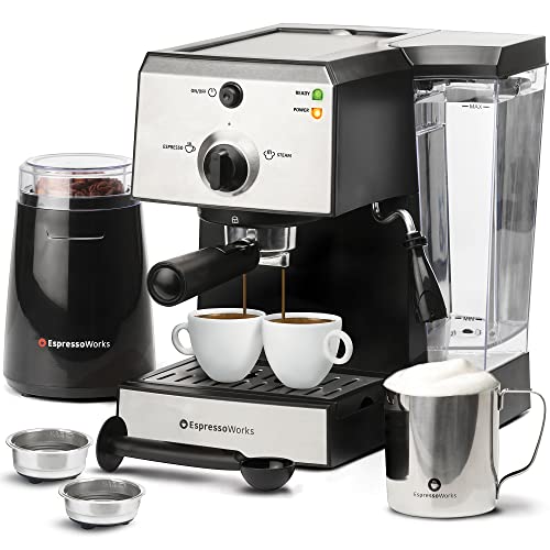 Espresso Machine & Cappuccino Maker with Milk Steamer