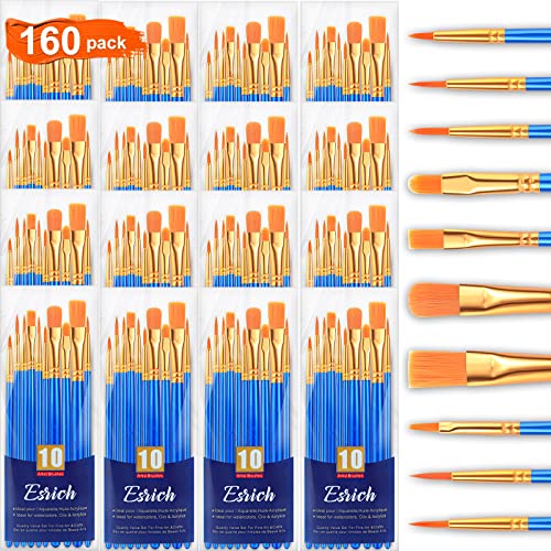 ESRICH Acrylic Paint Brushes Set, 16 Packs