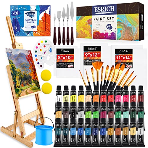 ESRICH Acrylic Paint Set with Painting Supplies