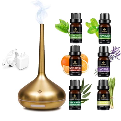Essential Oil Diffuser with Top 6 Essential Oils