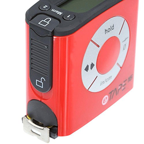 eTape16 ET16.75-DB-RP Digital Tape Measure, 16', Red, Inch and Metric