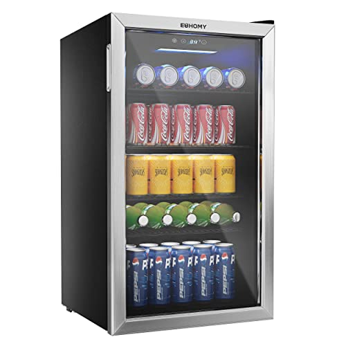 Euhomy Mini Fridge for Bedroom, 4 L / 6 Cans Portable Fridge & Electric Cooler and Warmer, Car Fridge with AC/DC, Small Fridge for Room, Office, Dorm.