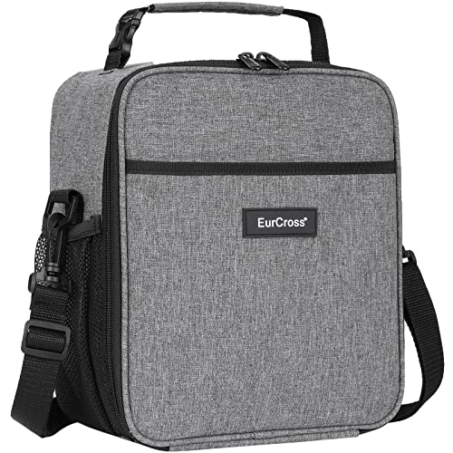 EurCross Insulated Lunch Bag with Strap for Office Work