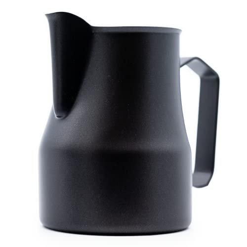 Evergreen Precision 16oz Latte Art Milk Pitcher in Black Steel