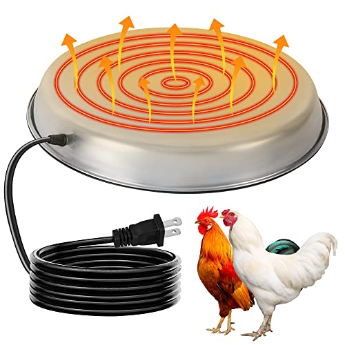 EVERYGROW Chicken Water Heater - Poultry Waterer for Winter - Plastic/Metal