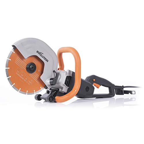 Evolution R255DCT 10-In Concrete Saw with 15A Motor and Premium Diamond Blade