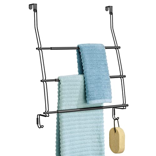 Expandable Metal Over Shower Door Towel Rack
