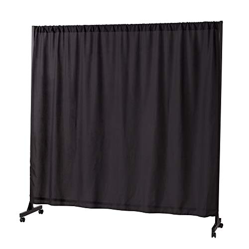 Expandable Privacy Room Divider - Black Frame with Black Fabric