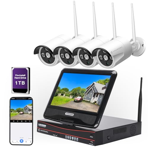 Expandable Wireless Security Camera System with Monitor