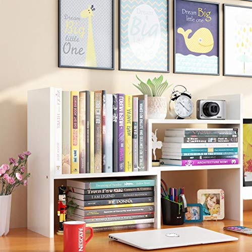 Expandable Wood Desktop Bookshelf