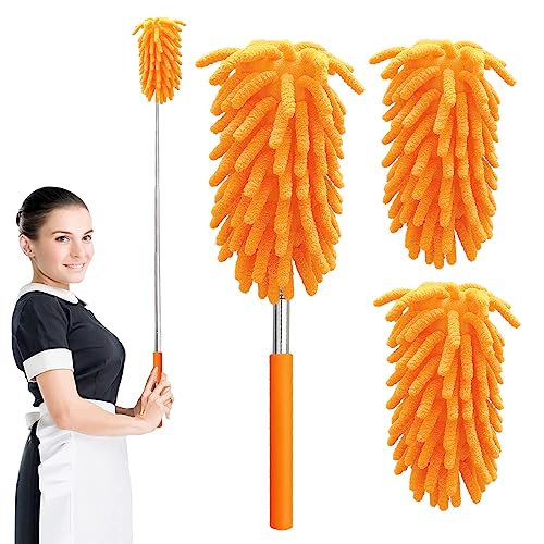 Extendable Microfiber Duster with Replaceable Heads