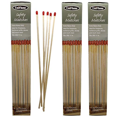 4 Boxes - 11 Fireplace Matches, Long Reach, 160 Matches Total
