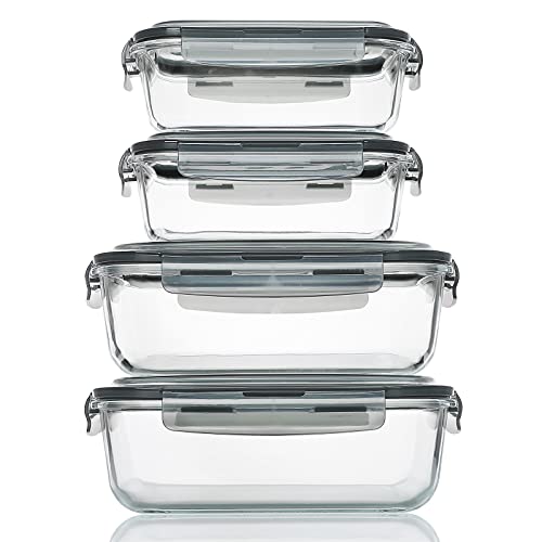 Razab 14 Cup/ 112 oz LARGE Glass Food Storage Container Locking Lid. For  Storing food, Vegetables or Fruits. Baking Casserole, Lasagna, Baking